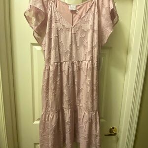 Elegant Pink Lace Dress